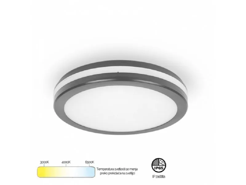 LED Plafonjera X09-200 15W 3000/4000/6500K IP65 ANTRACIT