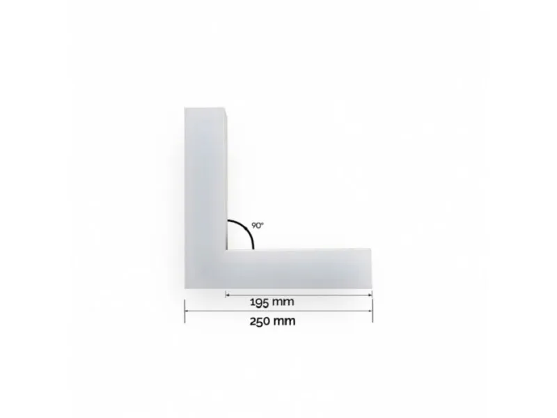 LED svetiljka LT-T-020-B L(90°) 12W 4000K Bela