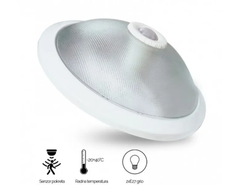 PLAFONJERA SENZOR 1024 2XE27 BELA