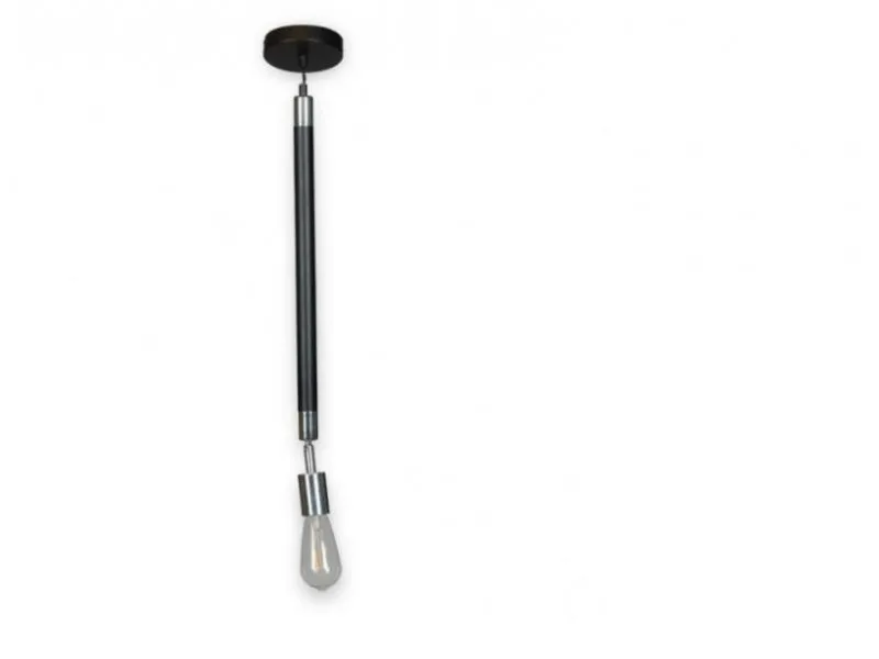 RUSTIK 65 VISILICA 1*E27 crna/hrom