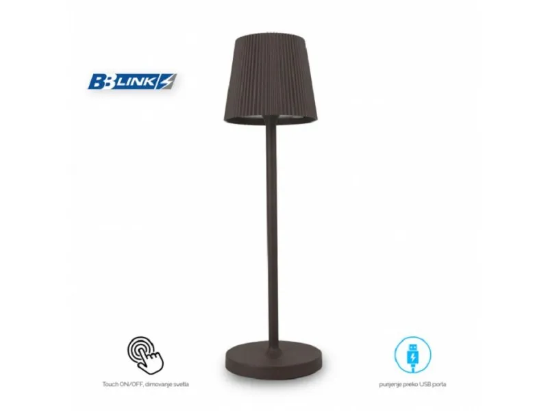 Stona lampa punjiva T16011 3W 3000K IP54 CORTEN