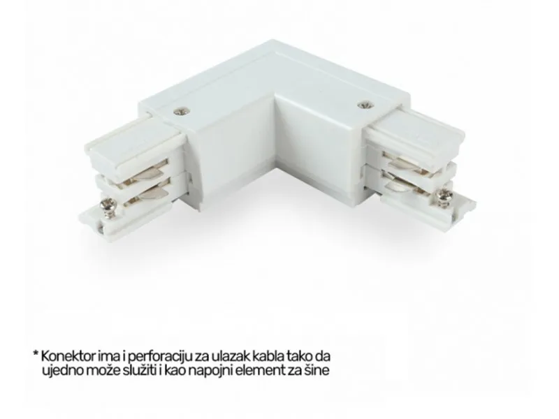 trofazni L konektor desni beli WSO-28B