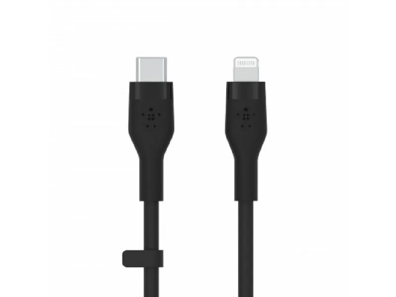 Belkin BOOST CHARGE Flex Silicone cable USB-C to Lightning - 2M - Black (CAA009bt2MBK)