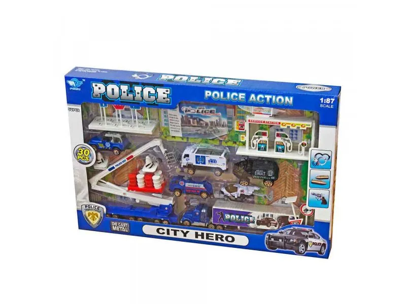 POLICIJSKI SET vozila + znakovi