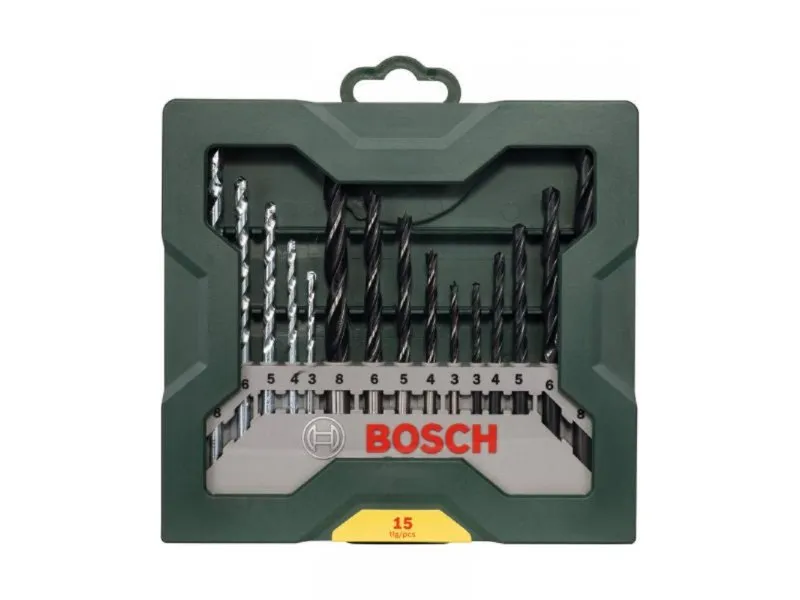 15-delni Mini-X-Line set burgija drvo/metal/beton, 2607019675