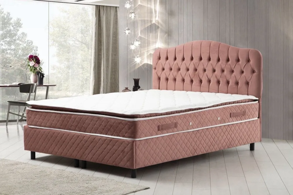 Bračni krevet Vassi Set 140 x 200 v2 Dusty Rose