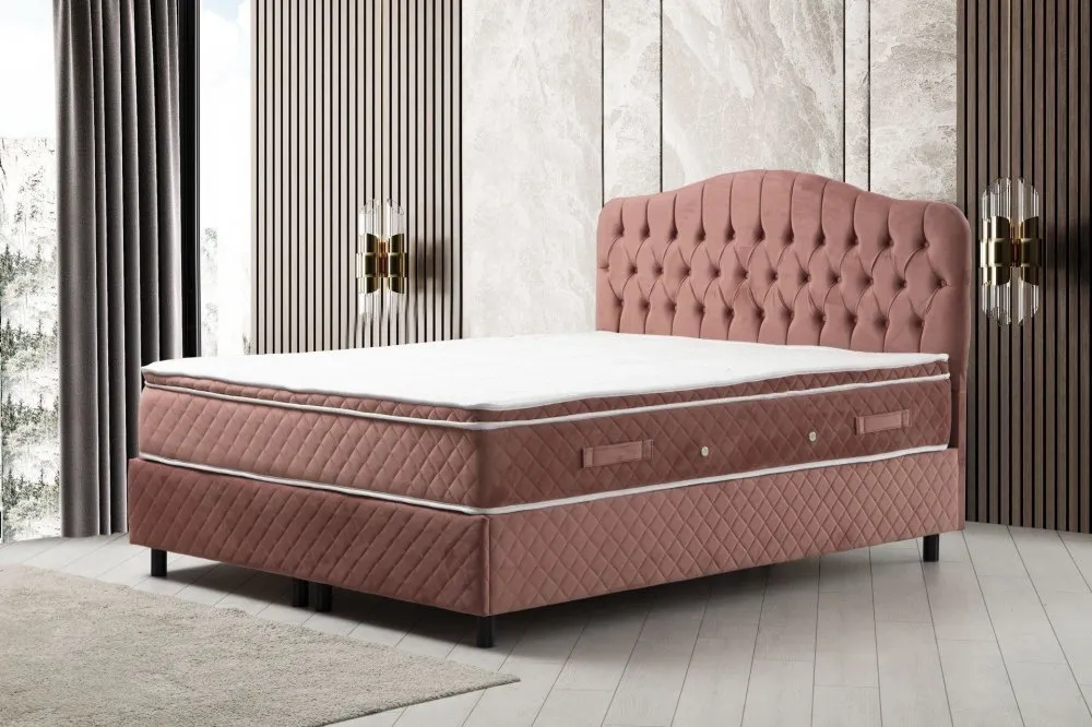 Bračni krevet Vassi Set 150 x 200 v2 Dusty Rose