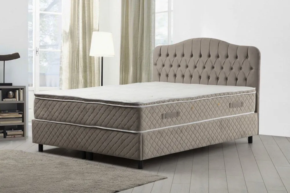 Bračni krevet Vassi Set 160 x 200 Beige