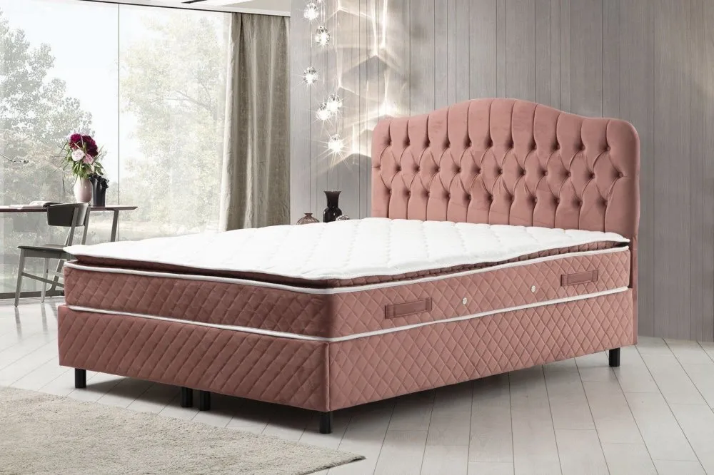Bračni krevet Vassi Set 160 x 200 v3 Dusty Rose
