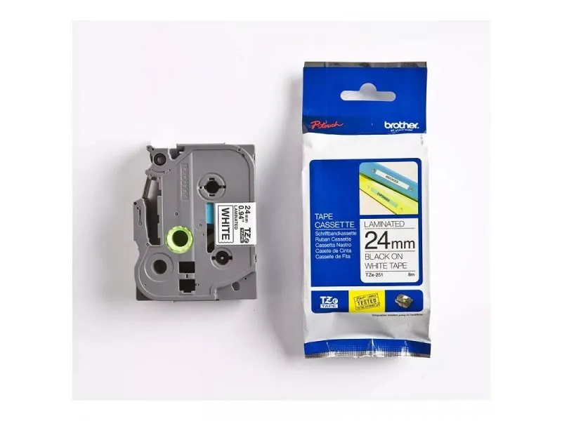 TZe-251 crna na belo 24mm