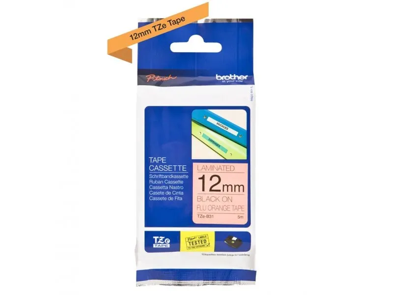 TZEB31 traka 12mm crno/narandžas.
