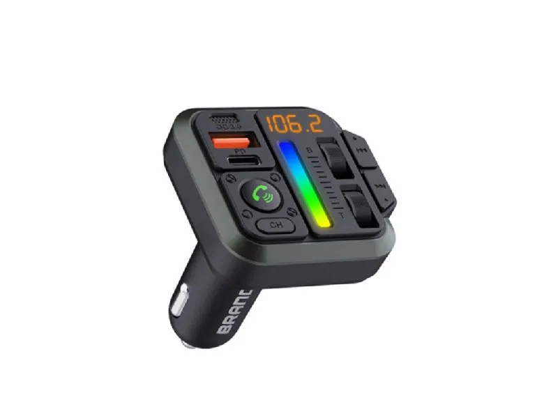 BT 44 FM transmiter za kola,Bluetooth,LED,RGB led,Bass,USB,USB-TypeC PD20W+QC3.0,18W