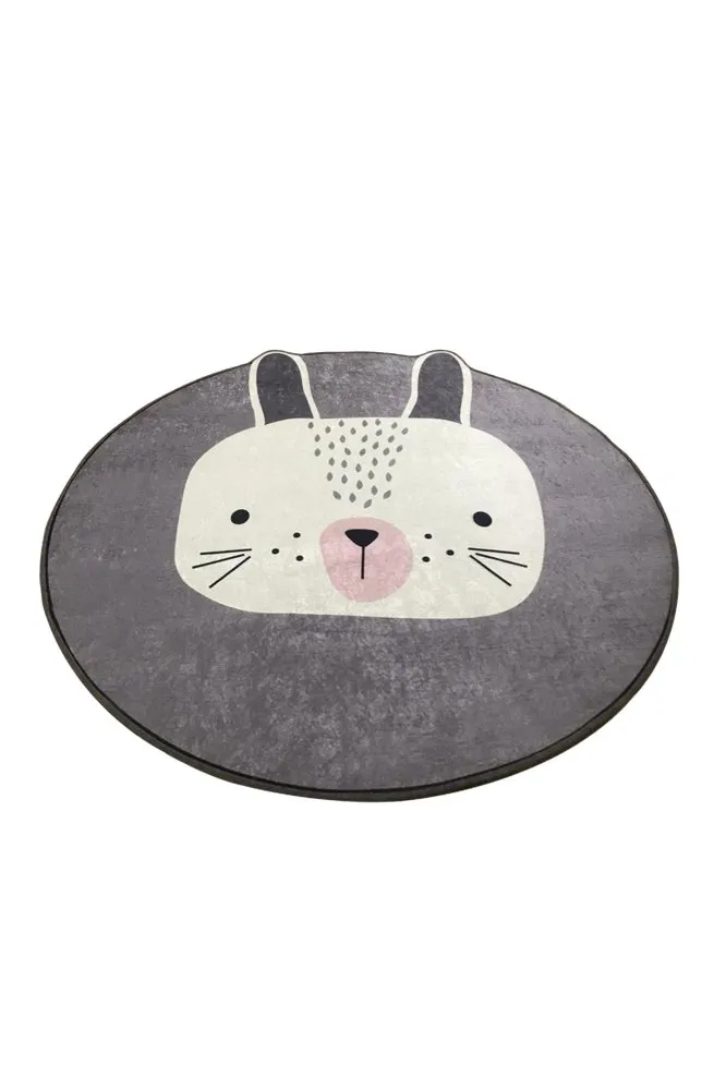 Bunny Okrugli tepih multicolor sa printom 100 cm (876CHL1310)