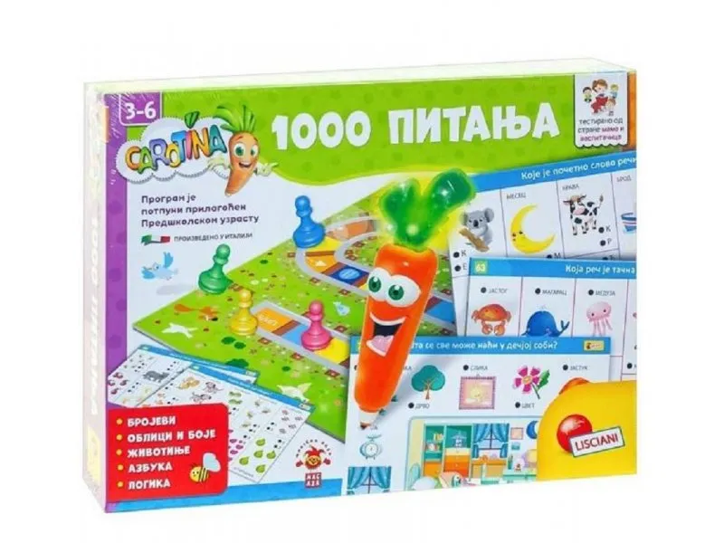 Carotina SR Edukativna igra 1000 Pitanja Lisciani RS67411