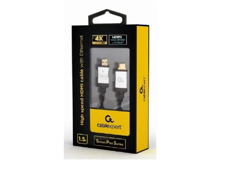 CCB-HDMIL-1.5M Gembird HDMI kabl, High speed,ethernet support 3D/4K TV Select Plus Series blister