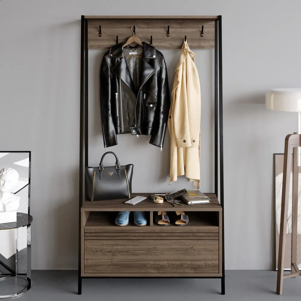Cipelarnik Devin Walnut Black