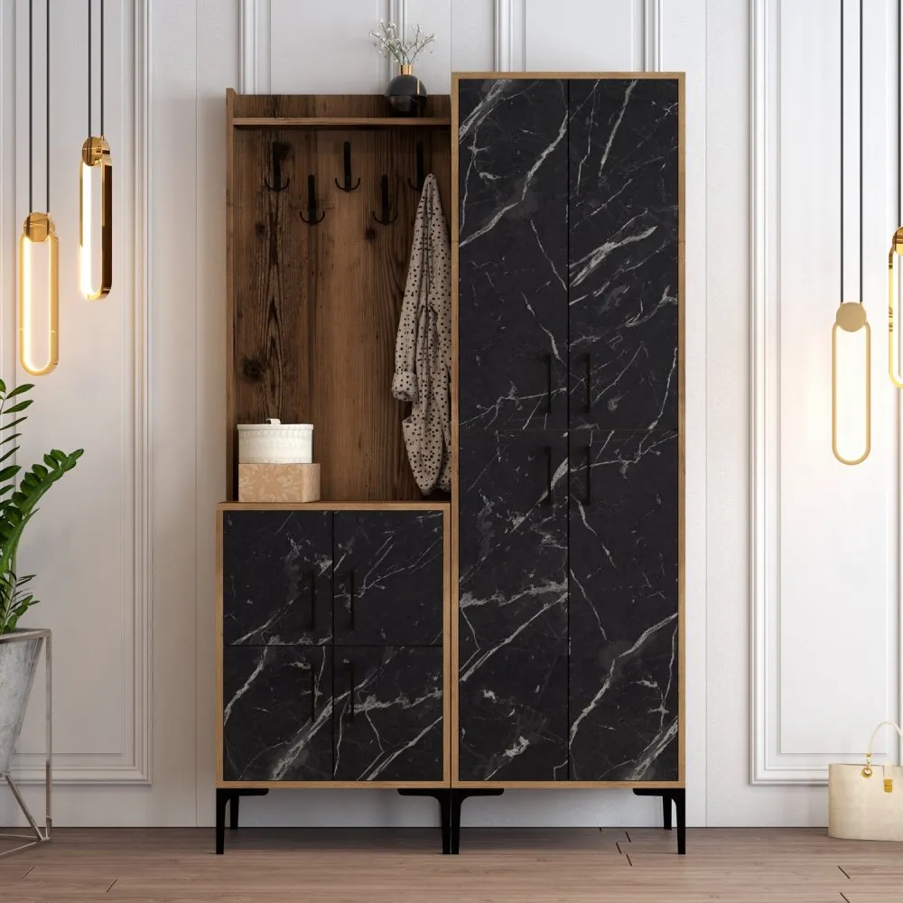 Cipelarnik sa čivilukom Berlin BA Walnut Black Marble