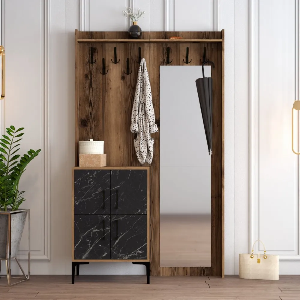 Cipelarnik sa čivilukom Berlin BC Walnut Black Marble