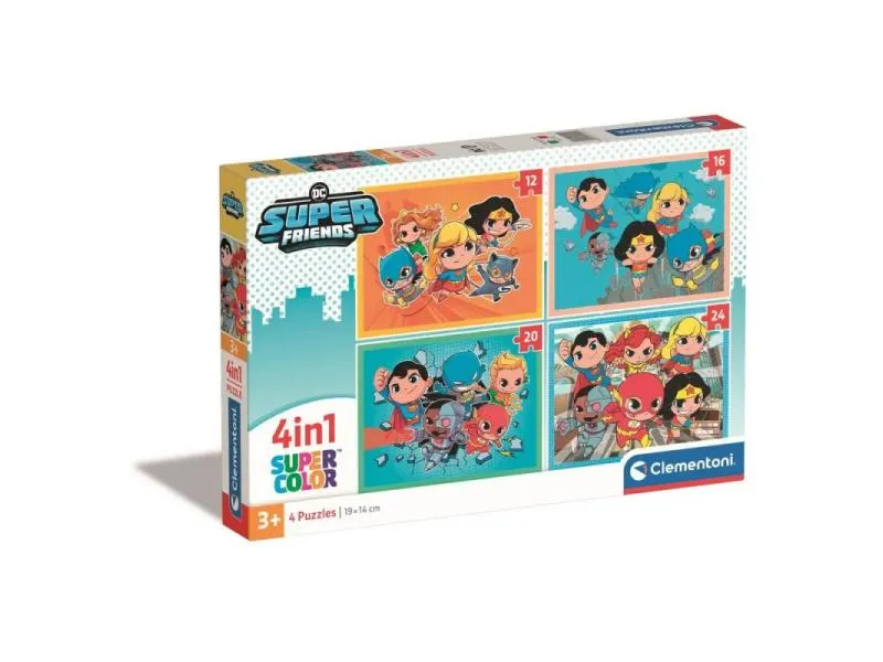 puzzle 4 in 1 dc superfriends