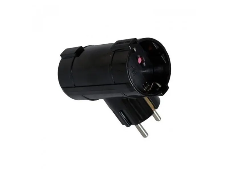 Dvostruki T Razdelnik 16A 250V Crni