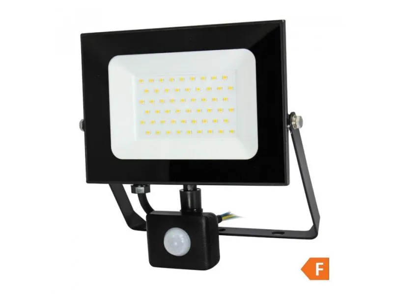 LED Reflektor 50W Detek Pokreta 4000k 4250lm 30kh Crni C307-259