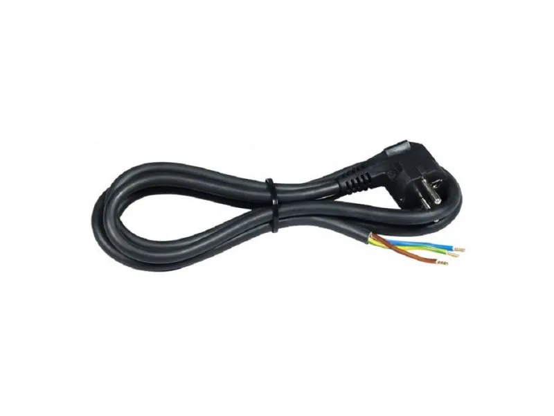 Priključni kabl 16A 250V 3500W, crni, 3m H05VV-F 3G1,5 C0519