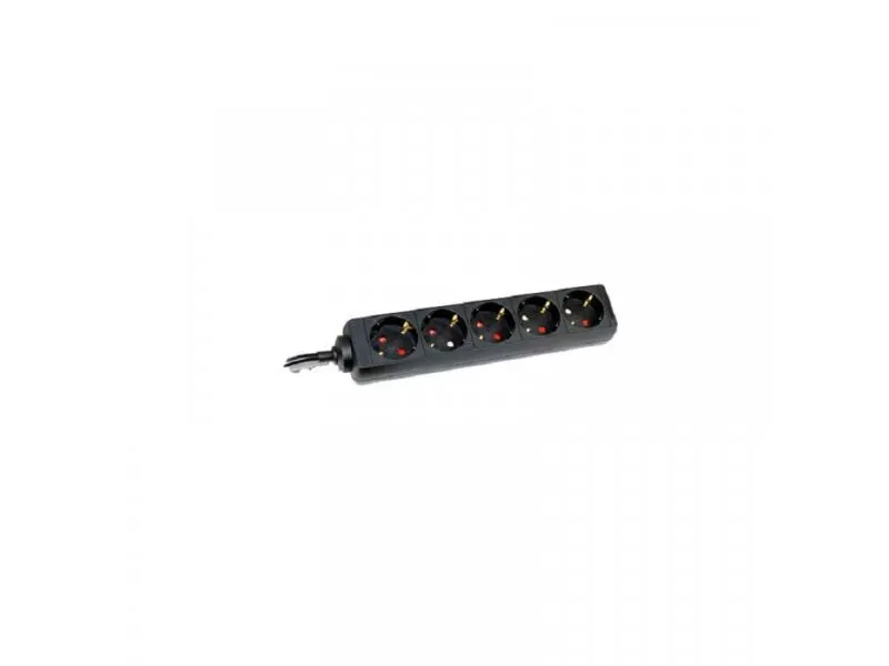 Produžni kabl sa 5 utičnica 16A 3500W crni 1,4m H05VV-F 3G1 C232-521