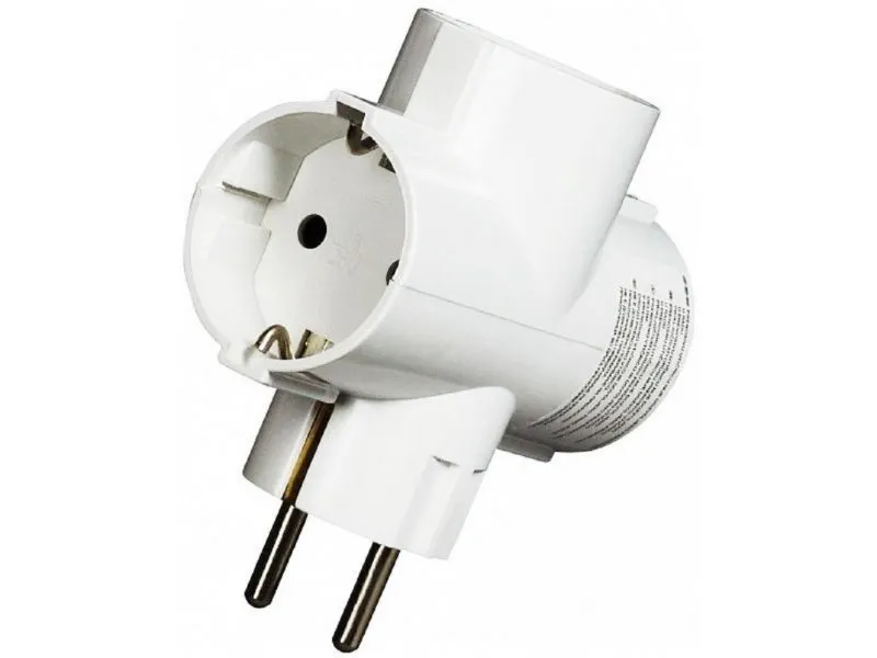 Trostruki T razdelnik 16A 250V beli C6338-3