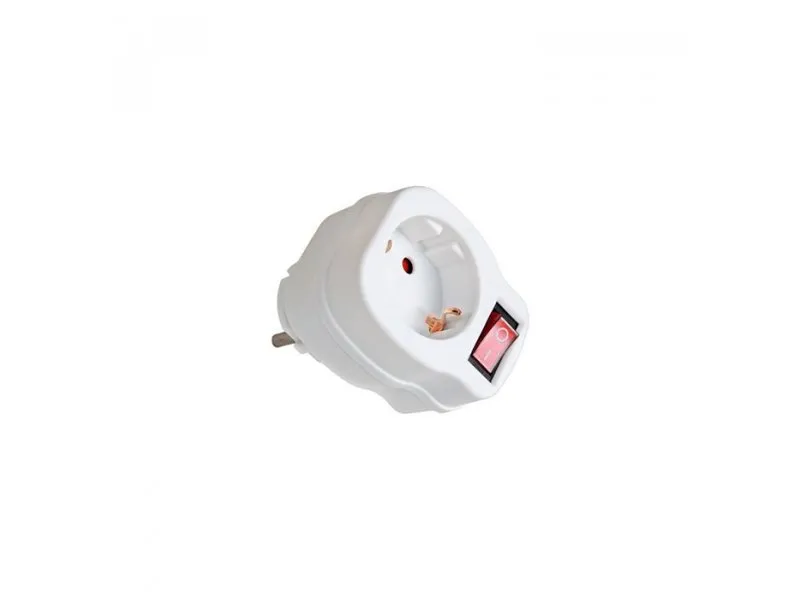 Uticnica Sa Prekidacem 16A 250V, Bela