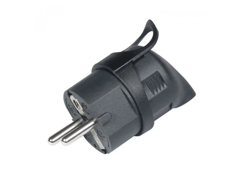 Utikac Ugaoni Sa Uzemljenjem 16A 250V, Crni