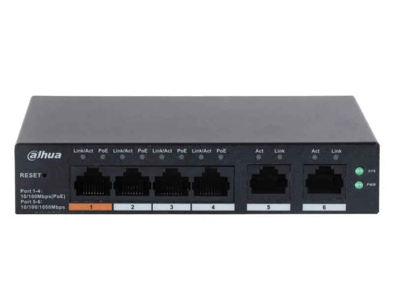 CS4006-4ET-60 6-Port Cloud Managed Desktop Switch with 4-Port PoE
