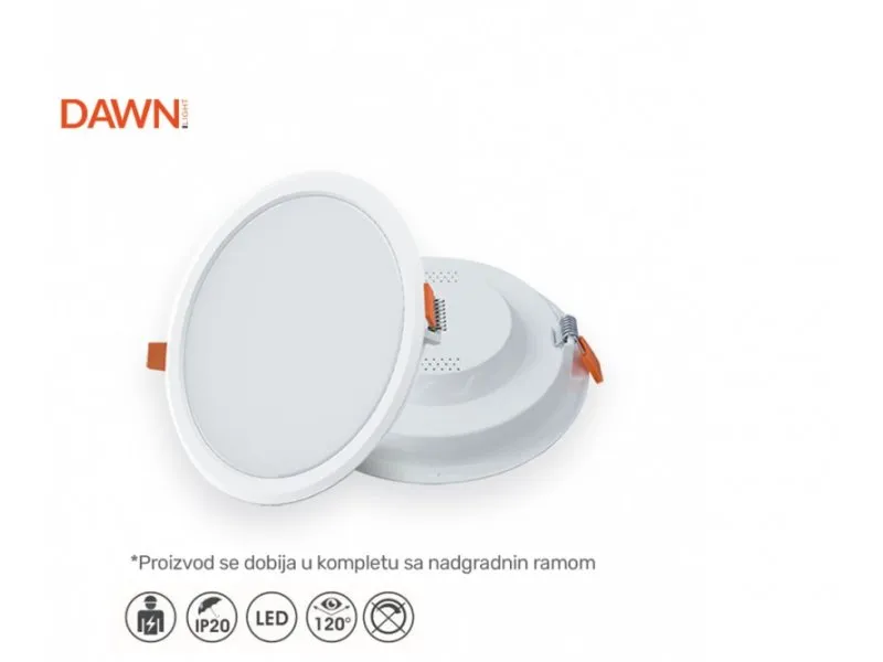 LED PANEL KNC1-24W 6500K 21600lm 120° IP20