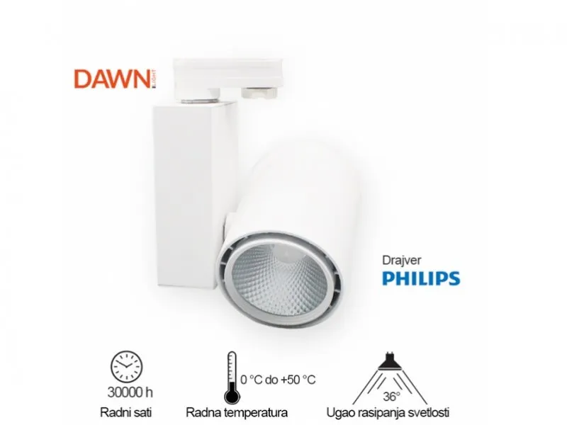 LED REFLEKTOR ŠINSKI 338201-3 40W 4000K BELI