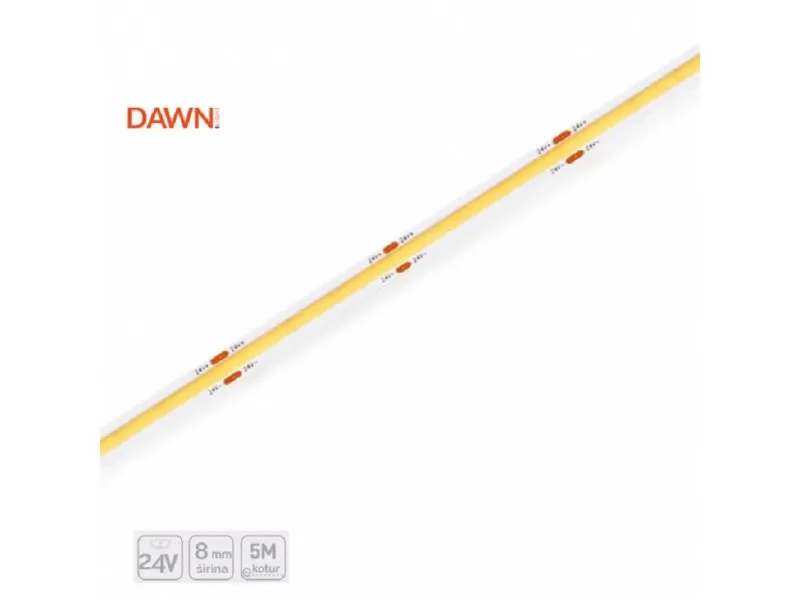 Led traka 24V 9.6W/M 3000K IP20 (HL COB WW, 5M, 8MM)
