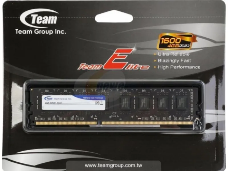 DDR3 Team Elite 4GB 1600MHz TED34G1600C1101