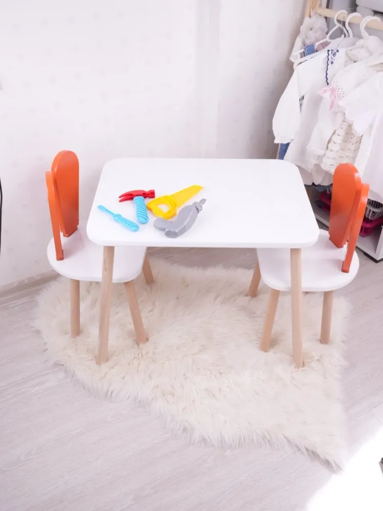 Dečiji sto i stolica Bunny One Chair Set Orange White