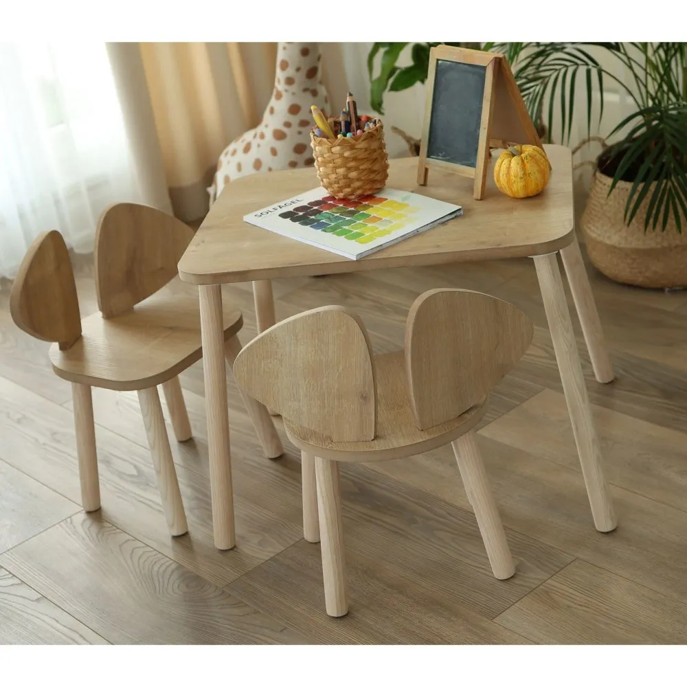 Dečiji sto i stolice Mickey Two Chair Set Brown