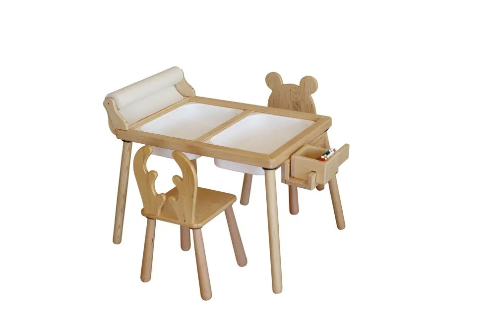 Dečiji sto i stolice Roll and 2 Chairs White