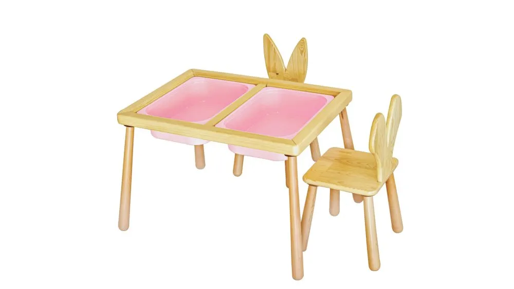 Dečiji sto i stolice Table and 2 Chairs Pink