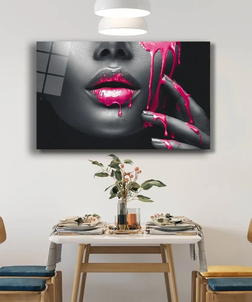 dekoraitvna slika od kaljenog stakla LIPS (0524) 72 x 46cm