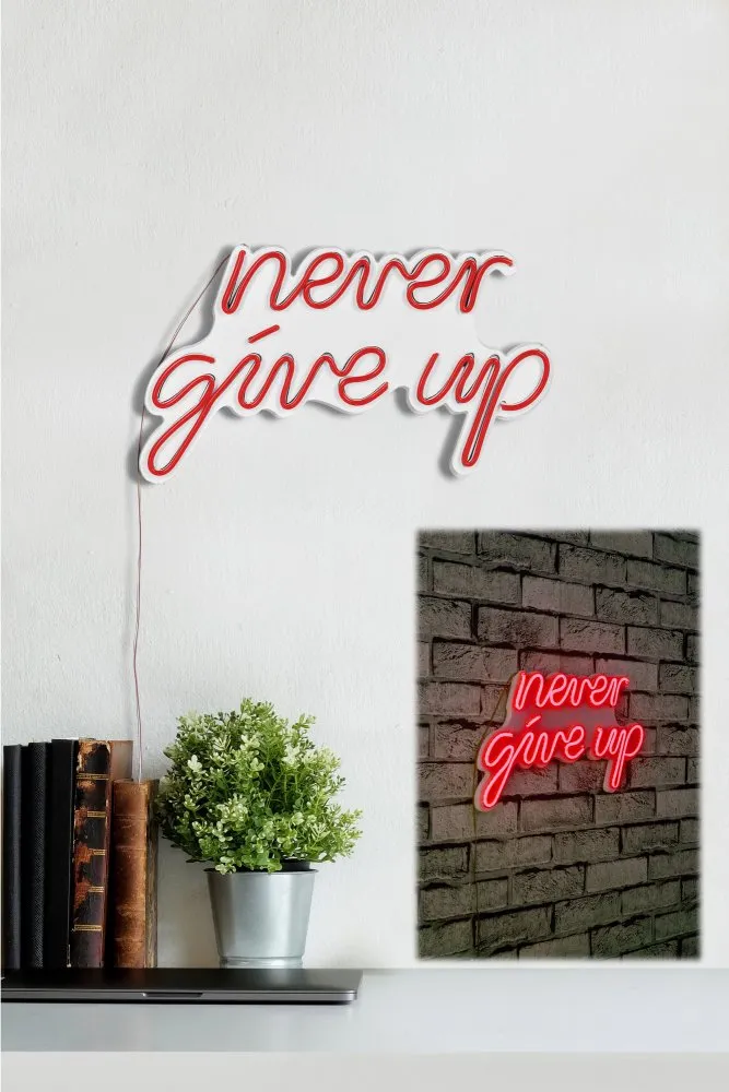Dekorativna rasveta Never Give Up Red
