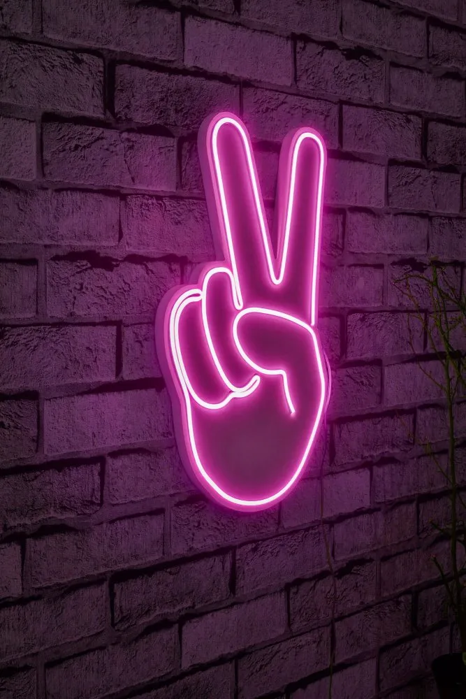 Dekorativna rasveta Victory Sign Pink