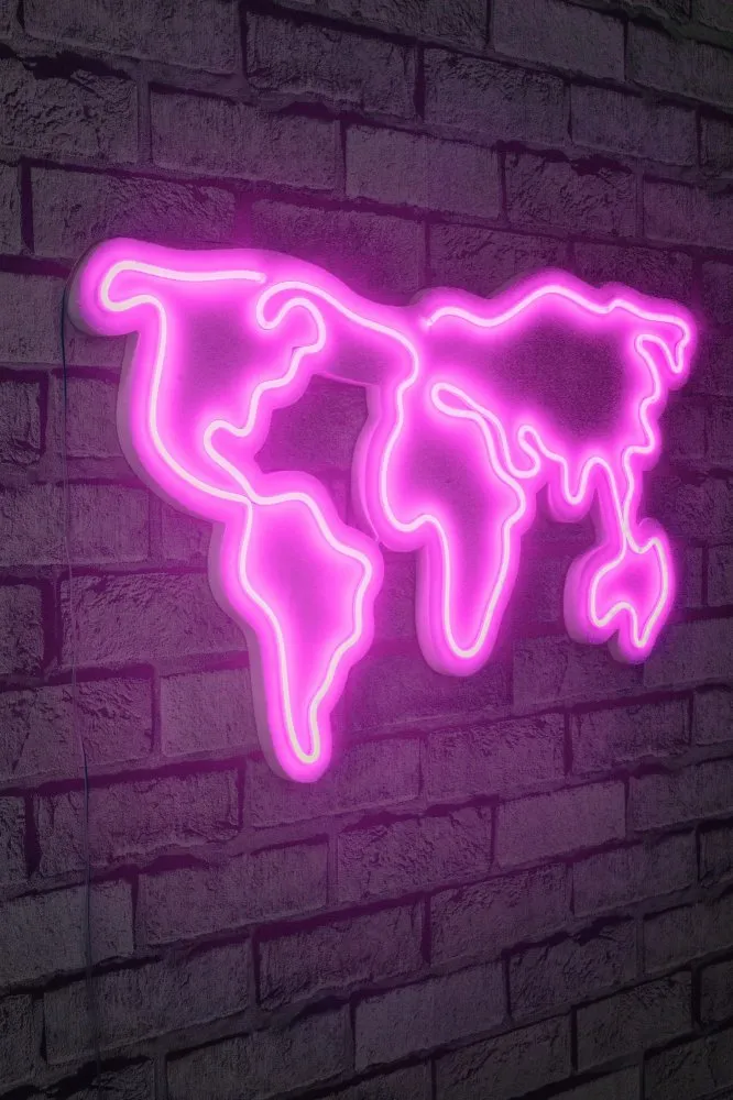 Dekorativna rasveta World Map Pink
