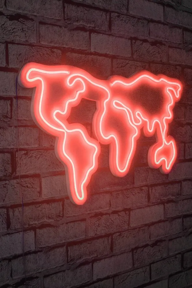 Dekorativna rasveta World Map Red