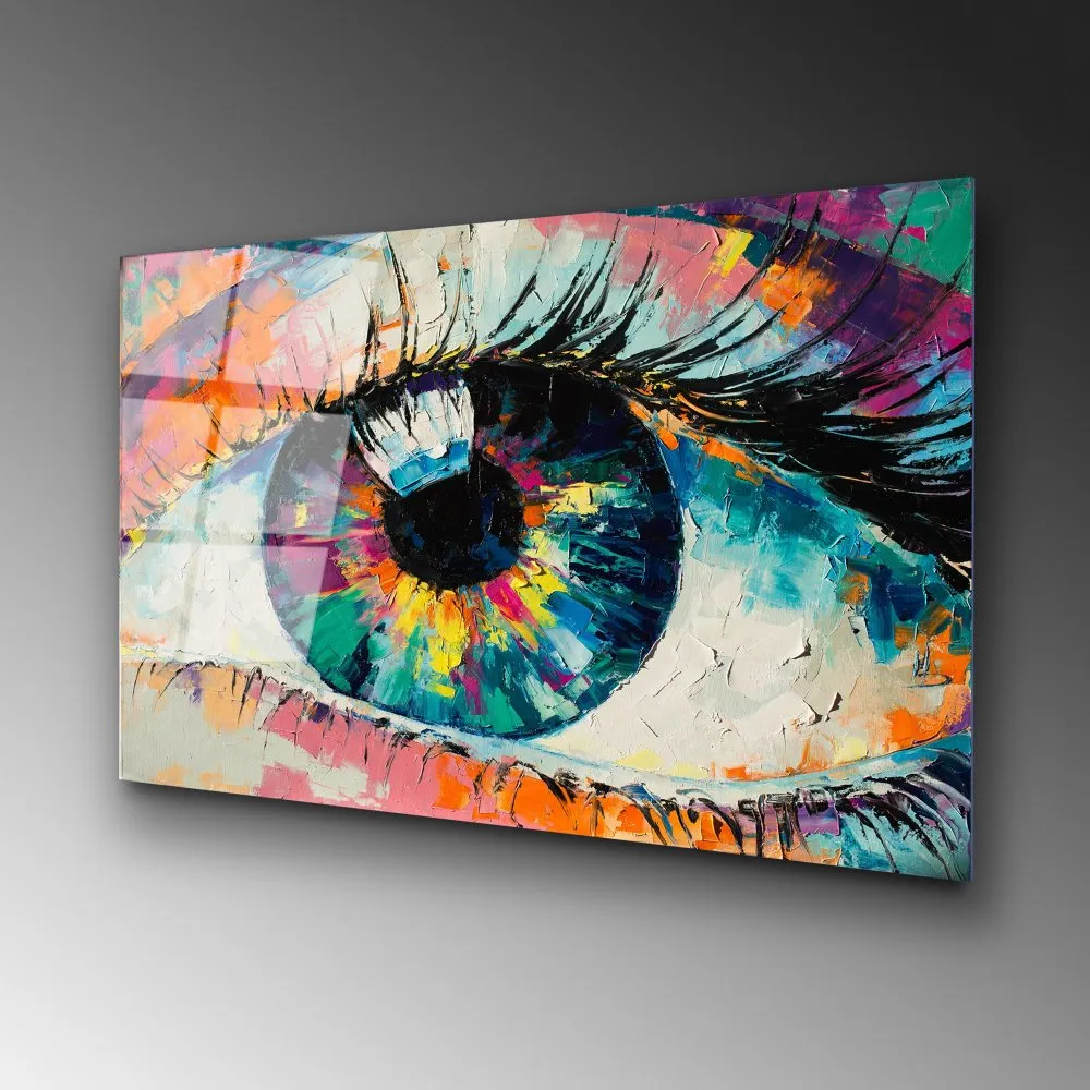 dekorativna slika od kaljenog stakla EYE (UV 179) 70 x 100 cm