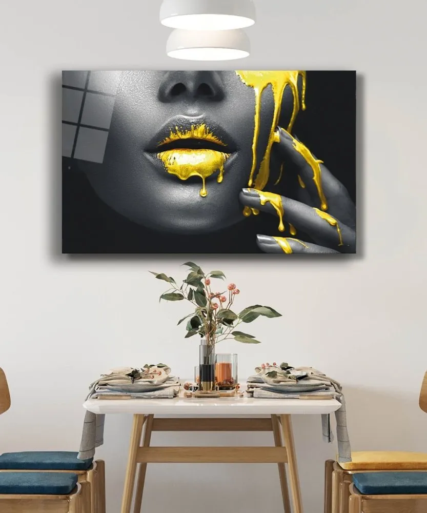 dekorativna slika od kaljenog stakla LIPS 2 (0523) 72 x 46cm