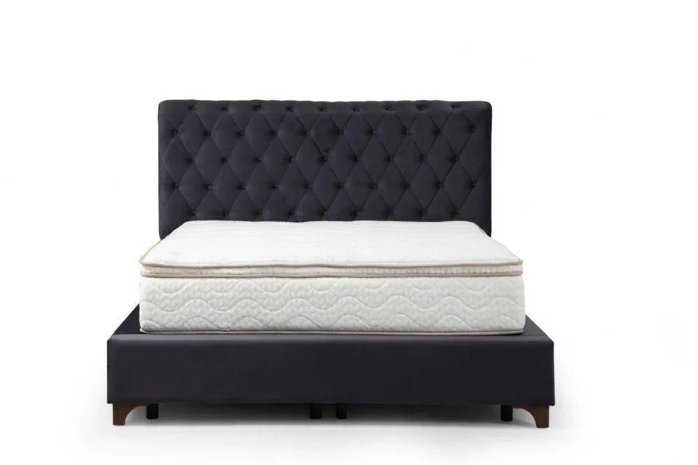 Deluxe Set 150 x 200 v2 Anthracite Dvostruki dušek, baza i uzglavlje