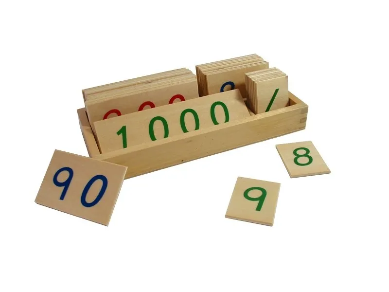 Drvene numeričke pločice 1-3000 manje sa kutijom