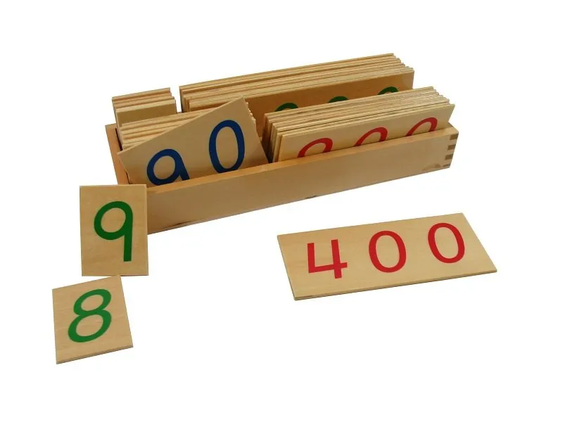 Drvene numeričke pločice 1-9000 veće sa kutijom