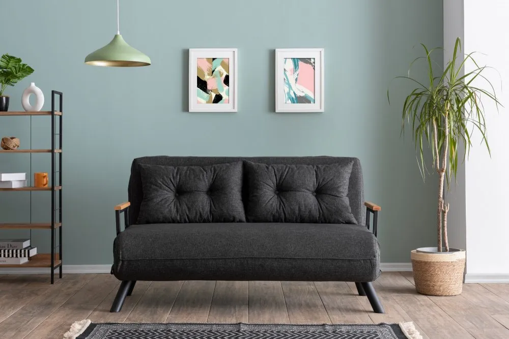 Dvosed Sando 2 Seater Dark Grey